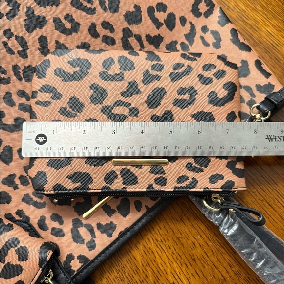Leopard Print Tote, Wrislet/Crossbody, and Wallet Set - Picture 11 of 16